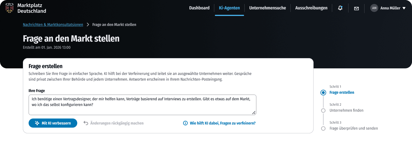 Frage an den Markt